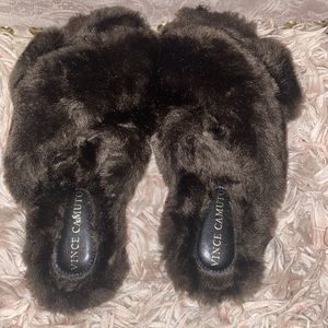 Vince Camuto Kortendie Faux Fur X Slippers